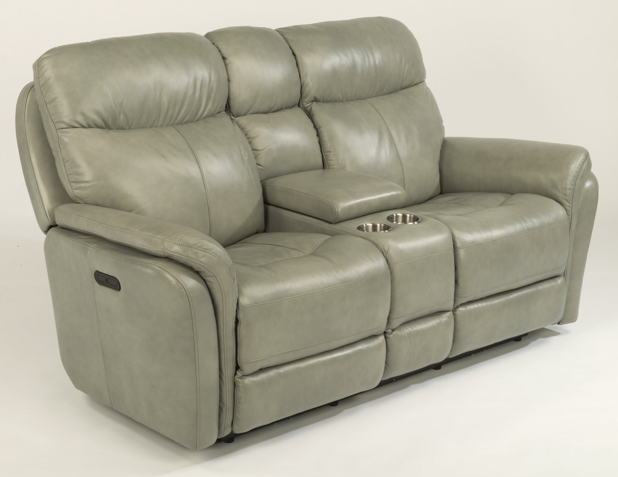 Flexsteel® Zoey Power Reclining Loveseat with Console and Power Headrests