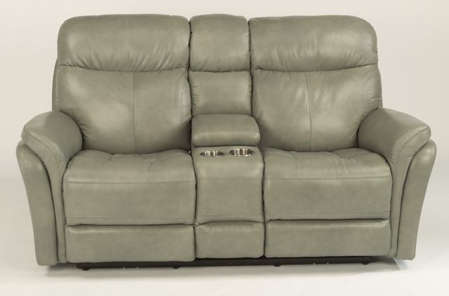 Flexsteel® Zoey Power Reclining Loveseat with Console and Power Headrests-2