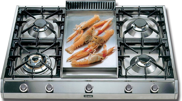 Ilve® 36" Stainless Steel Pro Style Gas Cooktop