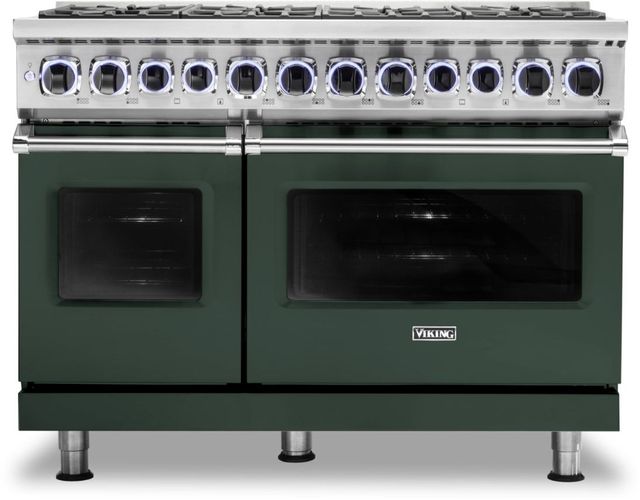Viking® 7 Series 48" Blackforest Green Pro Style Dual Fuel Natural Gas Range 0