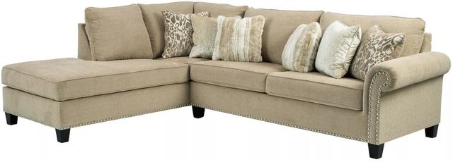 Signature Design by Ashley® Dovemont 2-Piece Putty Right-Arm Facing Sectional with Chaise