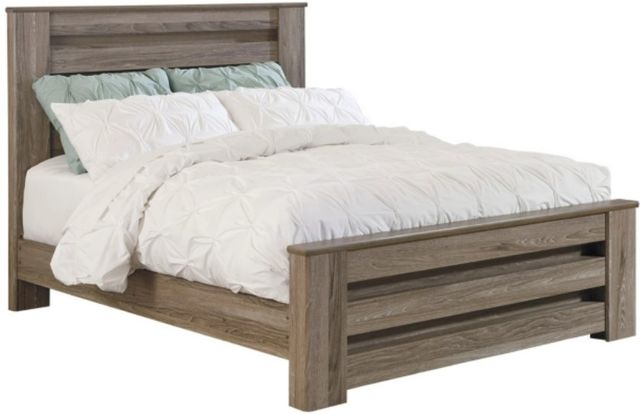 Signature Design by Ashley® Zelen 6-Piece Warm Gray Queen Panel Bed Set-1