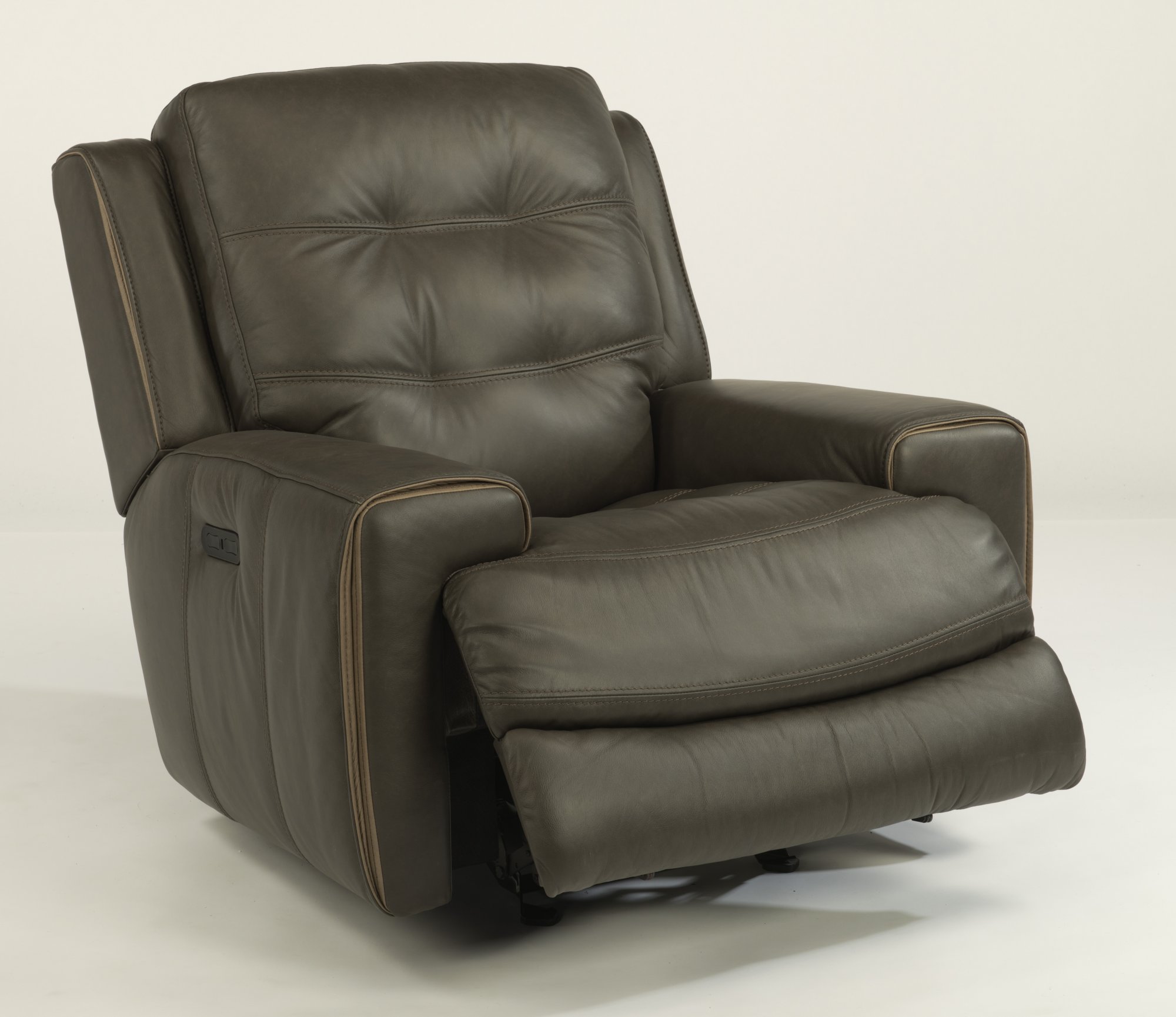 Dark brown leather recliner