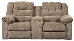Signature Design by Ashley® Workhorse DBL Rec Loveseat w/Console