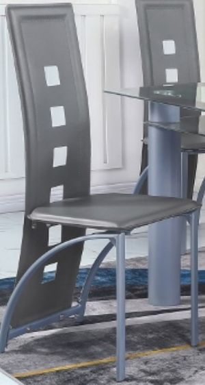 Crown Mark Echo 4-Piece Grey Dining Side Chairs