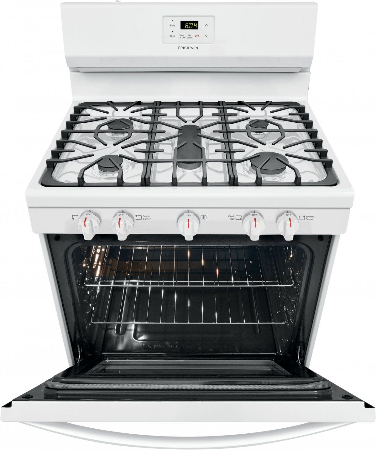 frigidaire gas range white