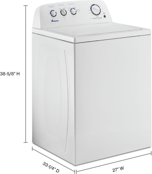 Amana 3.8 Cu. Ft. White Top Load Washer 8