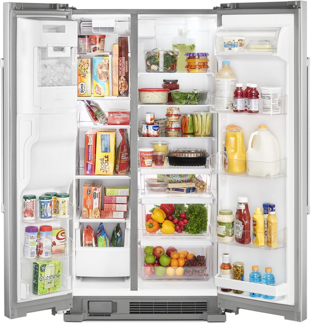 Maytag® 24.5 Cu. Ft. Fingerprint-Resistant Stainless-Steel Side-By-Side Refrigerator-MSS25C4MGZ-1