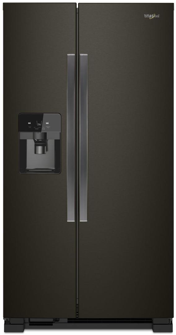 Whirlpool® 21.4 Cu. Ft. Black Stainless Side-by-Side Refrigerator