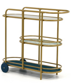 Sauder® Coral Cape® Satin Gold Bar Cart