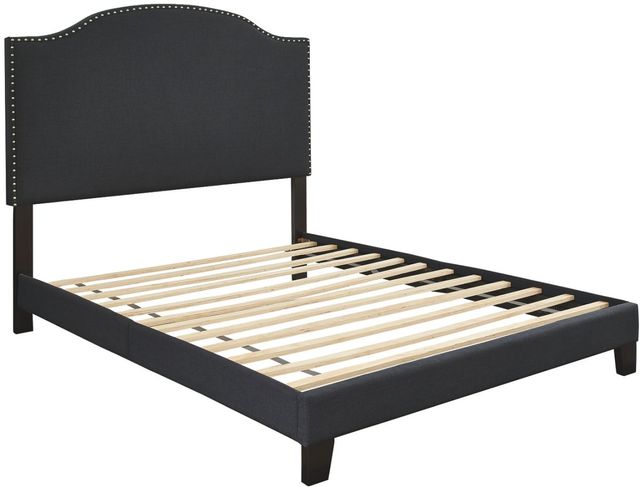 Signature Design by Ashley® Adelloni Charcoal King Upholstered Bed 1