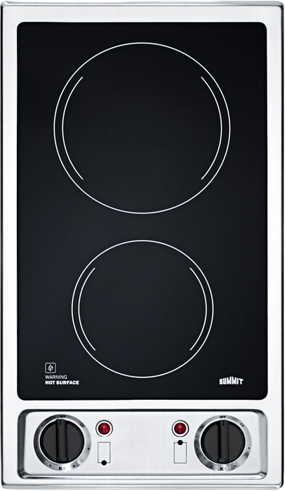 Summit® 12" Brushed Stainless Steel Frame Electric Cooktop