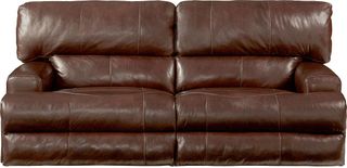 iAmerica Roberto Walnut Power Headrest w/Lumbar Lay Flat Reclining Sofa