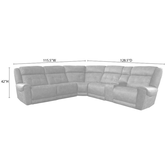 Cheers Sandstone 6-Piece Power Reclining Sectional-2