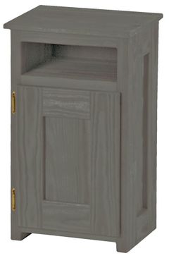 Crate Designs™ Furniture Graphite Left Side Hinge Door Petite Nightstand