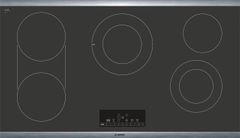Bosch 800 Series 36" Black with Stainless Steel Frame Electric Cooktop-NET8668SUC