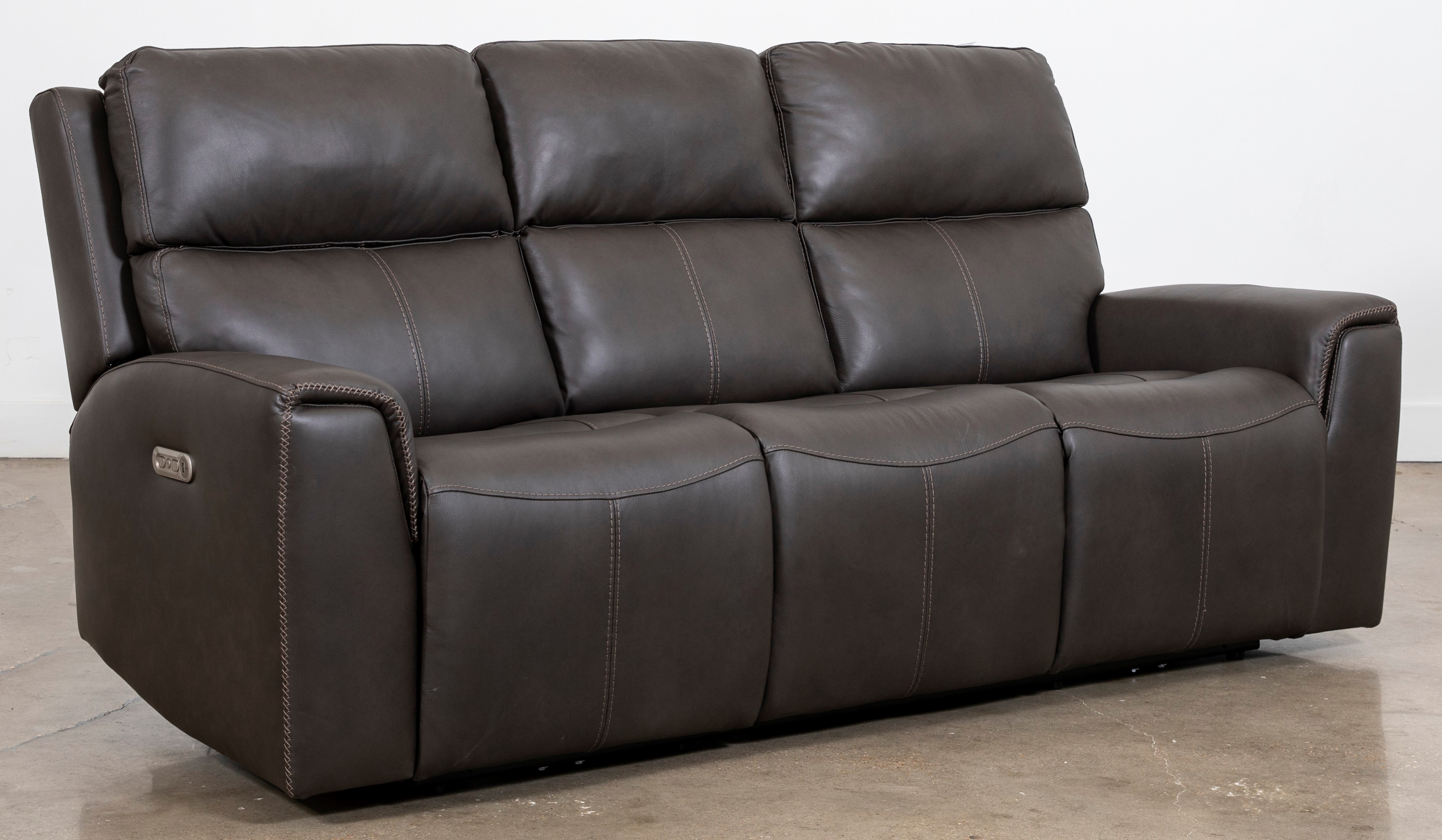 Flexsteel leather on sale reclining sofa