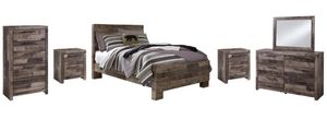 Benchcraft® Derekson 6-Piece Multi Gray Full Youth Panel Bed Set