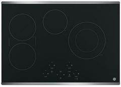 GE® 30" Stainless Steel on Black Electric Cooktop-JP5030SJSS