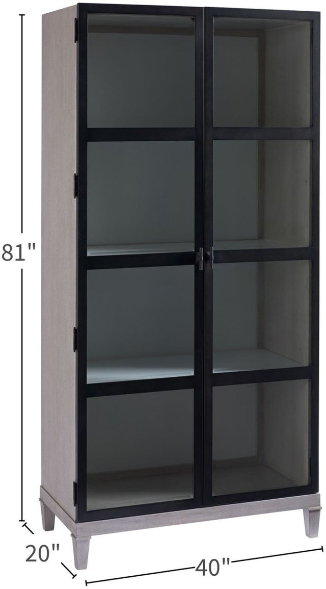 Universal Explore Home™ Flannel/Matte Black Simon Display Cabinet-4