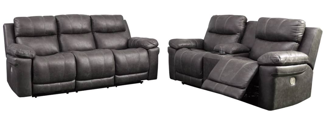 Signature Design by Ashley® Erlangen 2-Piece Midnight Living Room Set with Power Reclining Sofa
