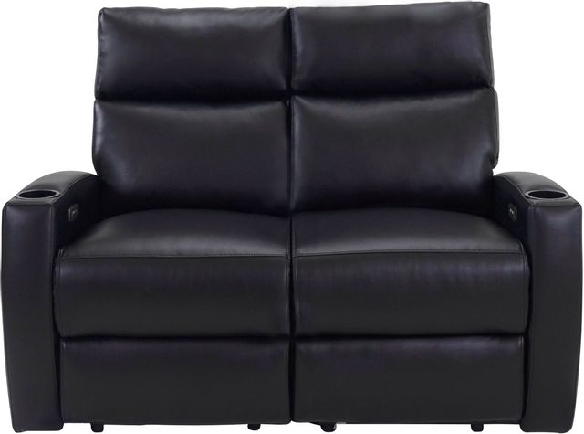 RowOne Galaxy II Home Entertainment Seating Black 2-Chair Loveseat
