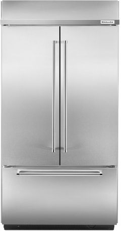 KitchenAid® 24.2 Cu. Ft. Stainless Steel Built In French Door Refrigerator-KBFN502ESS