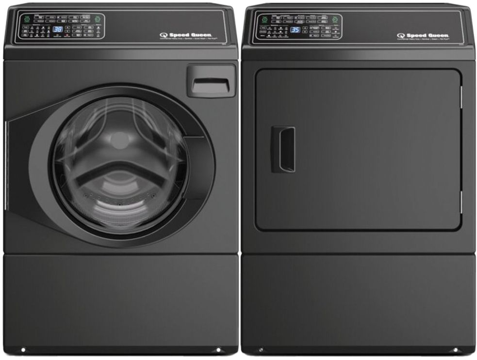 Speed Queen® FF7 3.5 Cu. Ft. Matte Black Front Load Washer | Grand 