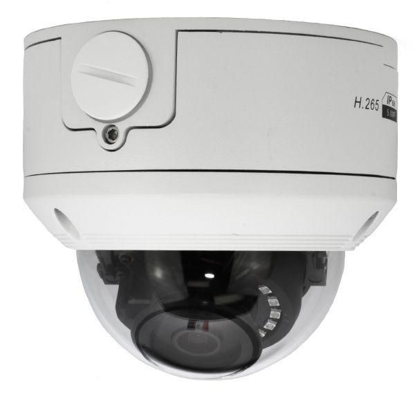 CAV Cam 5MP Vandal Dome IP POE Security Camera W/ 2.8mm Lens