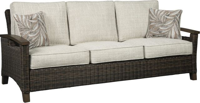 Signature Design by Ashley® Paradise Trail Medium Brown Sofa with Cushion 0
