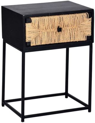 Progressive® Furniture Layover Black/Jute Nightstand or Side Table