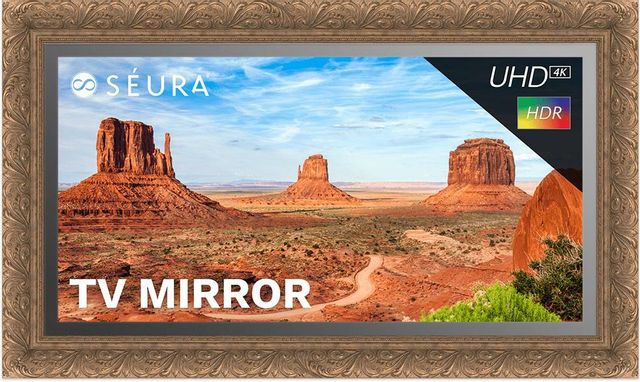 Seura® 65" 4K Ultra HD Biltmore Gold Frame Mirrored TV