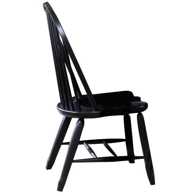 Liberty Furniture Treasures Black Bow Back Side Chair-Black-0