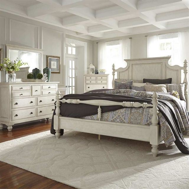 Liberty Furniture High Country 4 Piece Antique White Bedroom Set 1