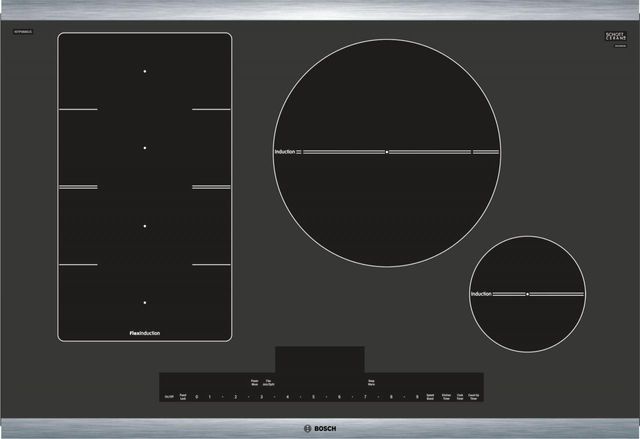 Bosch Benchmark® Series 31” Black with Stainless Steel Frame Induction Cooktop