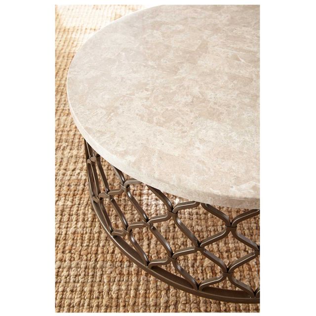 Steve Silver Co. Roland Round Stone Top Cocktail Table-3