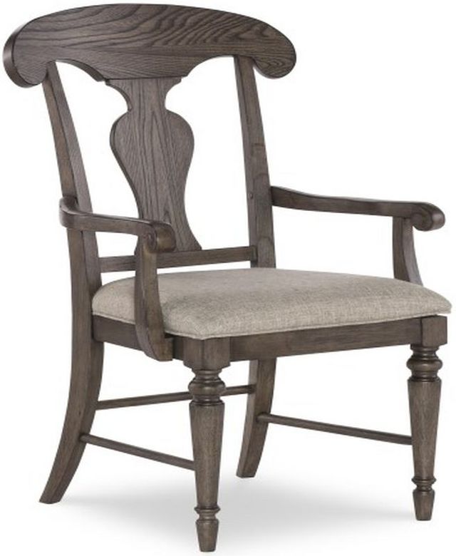 Legacy Classic Rustic Dark Elm Brookhaven Splat Back Arm Chair-0