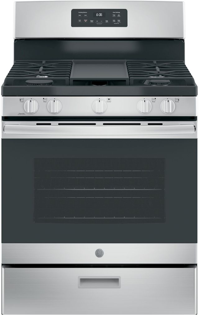 GE® 30" Stainless Steel Free Standing Gas Range (S/D)