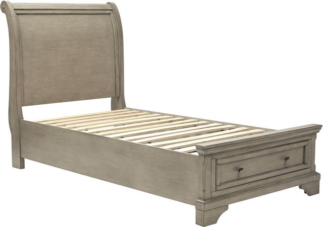 Signature Design by Ashley® Lettner Light Gray Twin Storage Sleigh Bed 1