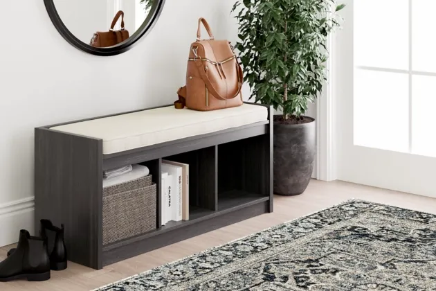 Signature Design by Ashley® Yarlow Gray Storage Bench 3