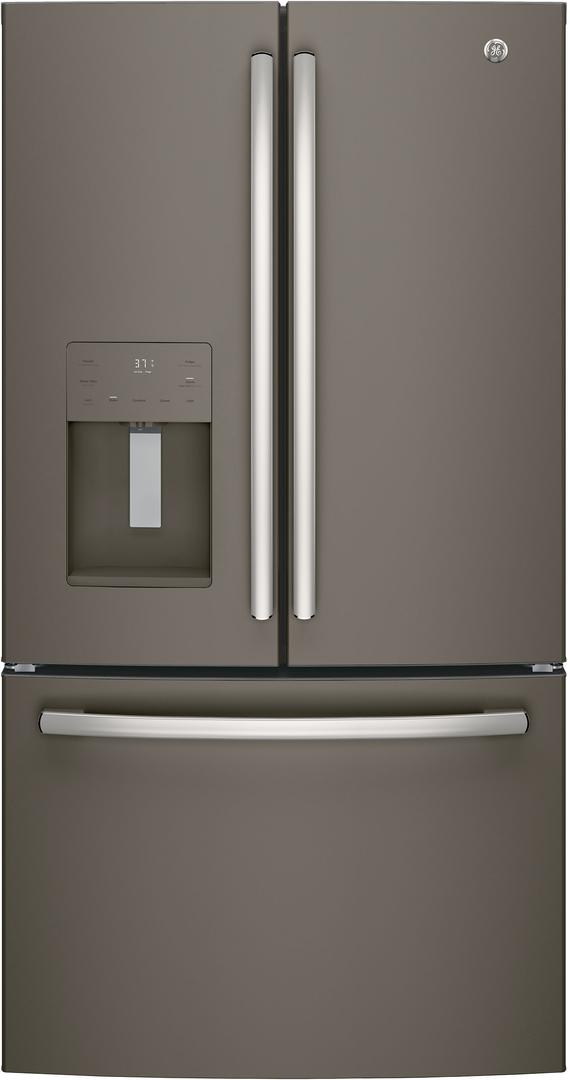 GE® 25.6 Cu. Ft. Slate French Door Refrigerator-GFE26JMMES