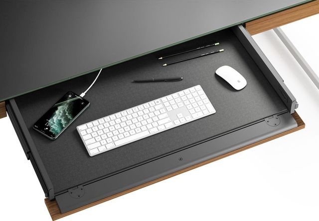 BDI Sequel® Satin Nickel/Walnut Compact Desk 2
