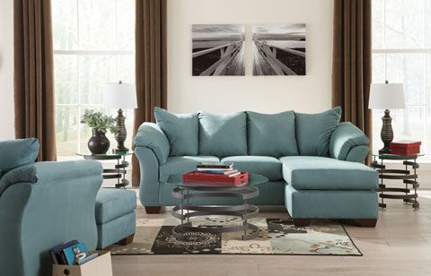 Signature Design by Ashley® Darcy Sky Sofa Chaise 4