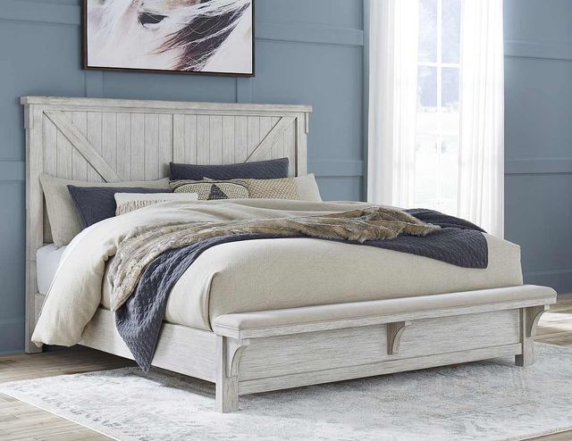 Signature Design by Ashley® Brashland White Queen Panel Bed 4