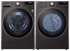 LG 4000 Series Black Steel Front Load Washer & Electric Dryer Package