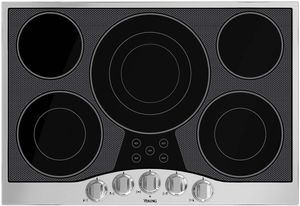 Viking® Professional Series 30" Stainless Steel/Black Glass Electric Cooktop