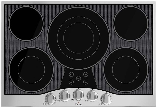 Viking® Professional Series 30" Stainless Steel/Black Glass Electric Cooktop-0