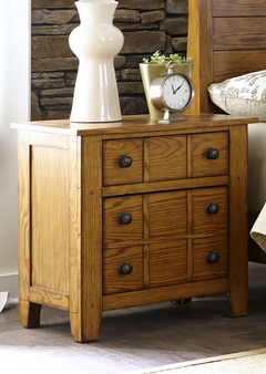 Liberty Furniture Grandpas Cabin Aged Oak Nightstand-175-BR61