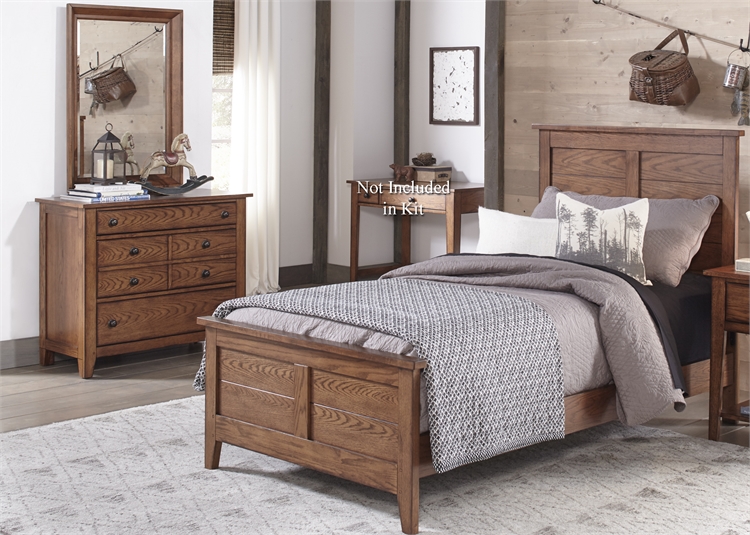 Liberty Furniture Grandpas Cabin 3 Piece Aged Oak Youth Twin Bedroom Set