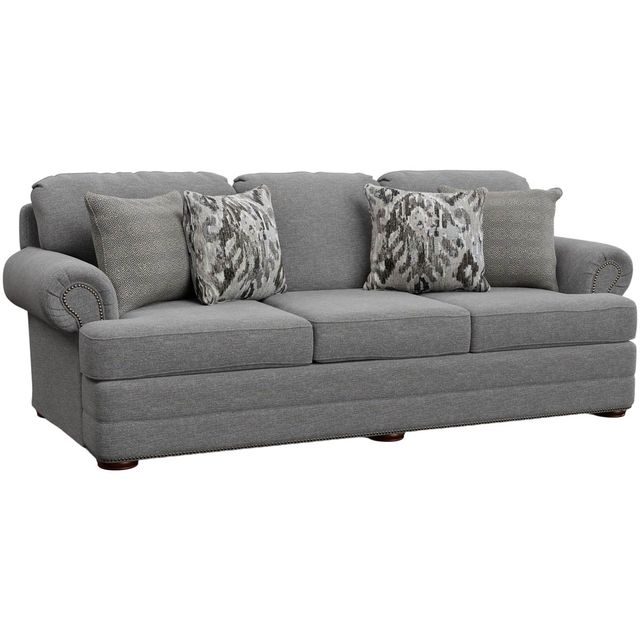England Furniture Knox Handwoven Linen Sofa with Tribecca Graphite & Spiffy Paver Pillows-0